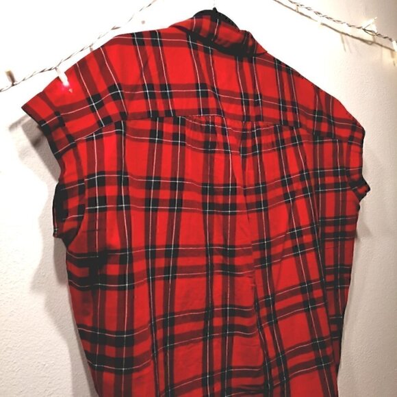 Madewell Women's L Plaid Red Cotton Country Shirt - Picture 11 of 11